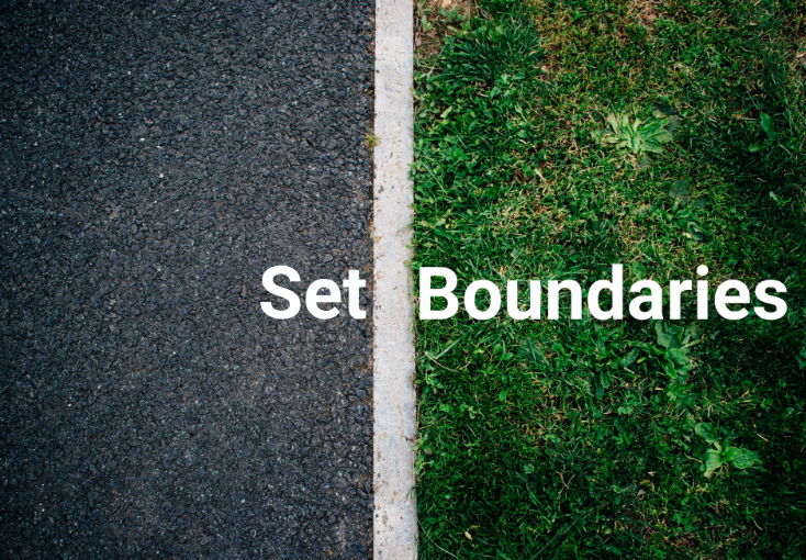 TEXT: Set Boundaries, road and grass separated